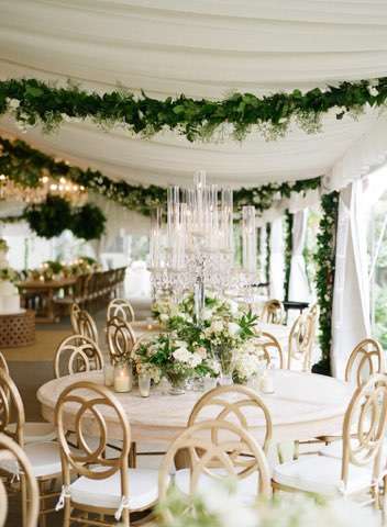 Amazing greenery design florist artwork for wedding event